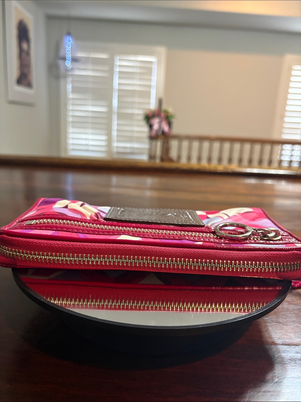 COACH Poppy Y2K Op Art Optic Wristlet Wallet - Picture 4 of 14
